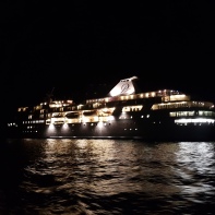 Cruise ship by night
